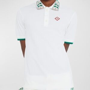 Men’s Casablanca Classic Laurel Pique Polo Size XL